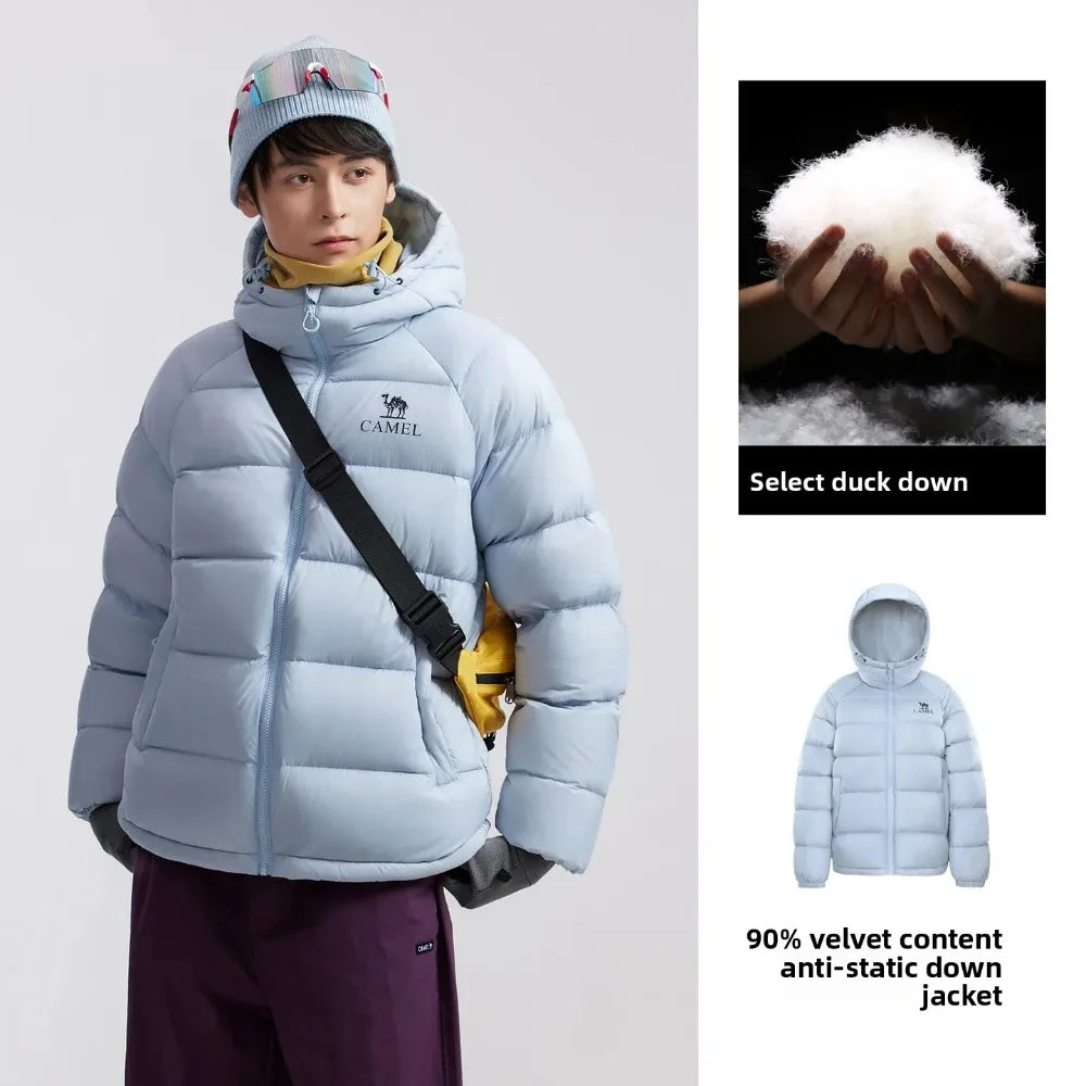 GOLDEN CAMEL Outdoor Down Jackets Unisex Women's Winter Coats High-loft Windproof Warm Duck Down Padding Puffer Jacket Camping LadyShow.Store