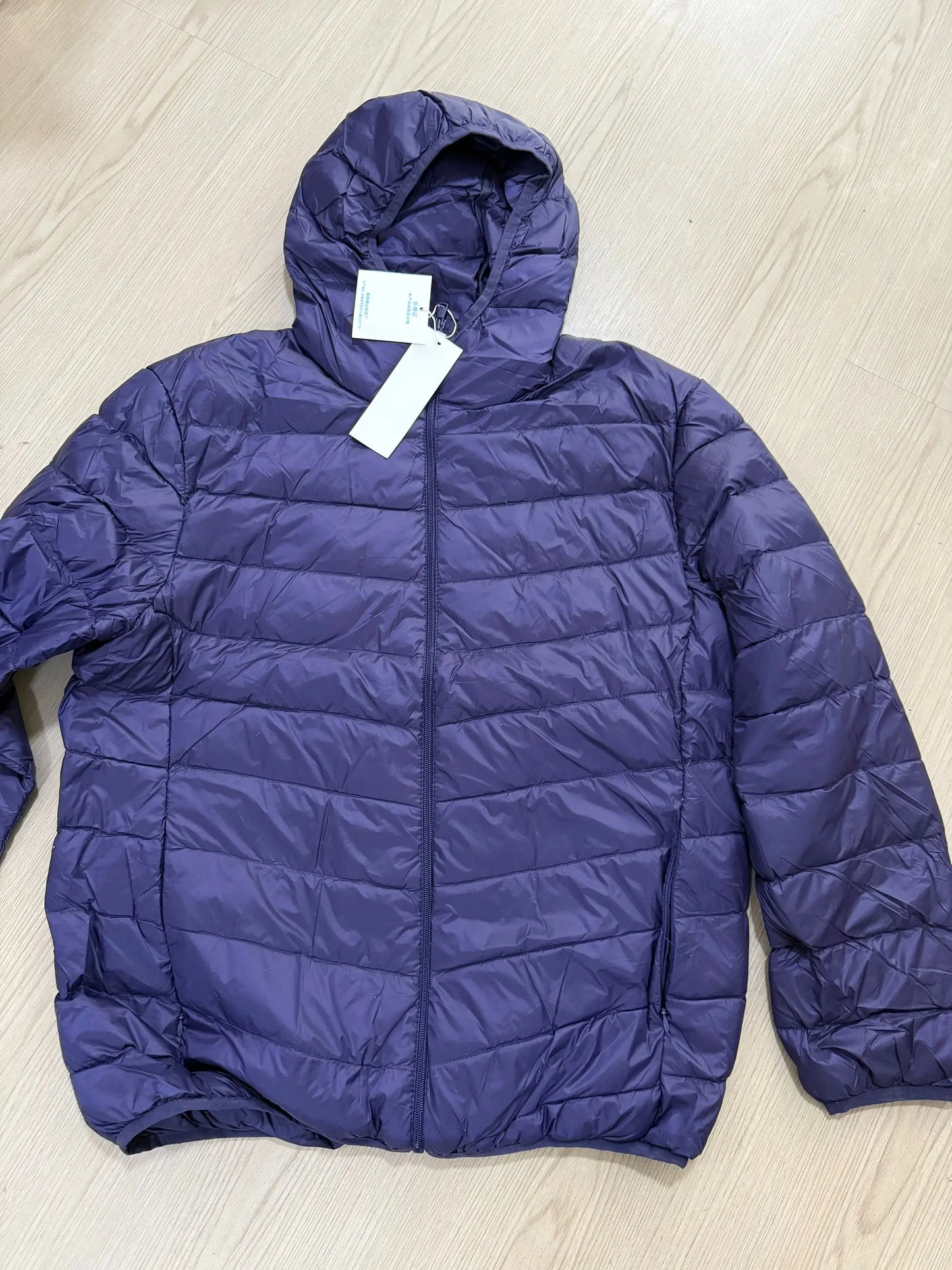 0-10℃ Men's Winter Jacket Ultra Light Duck Down Jackets Portable Hooded Puffer Feather Thin Parkas Windproof Outerwear Coat 5XL LadyShow.Store