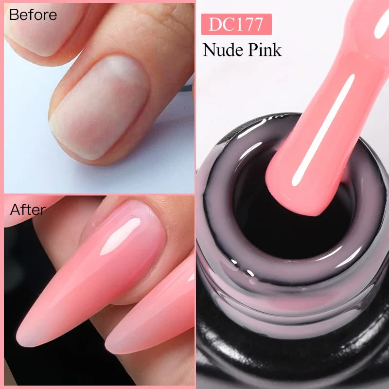 Mtssii 7ml Milky White Quick Extension Gel Nail Polish Nude Construct Hard Gel Semi Permanent Acrylic Extension Nail Art Varnish Tri Light Beauty