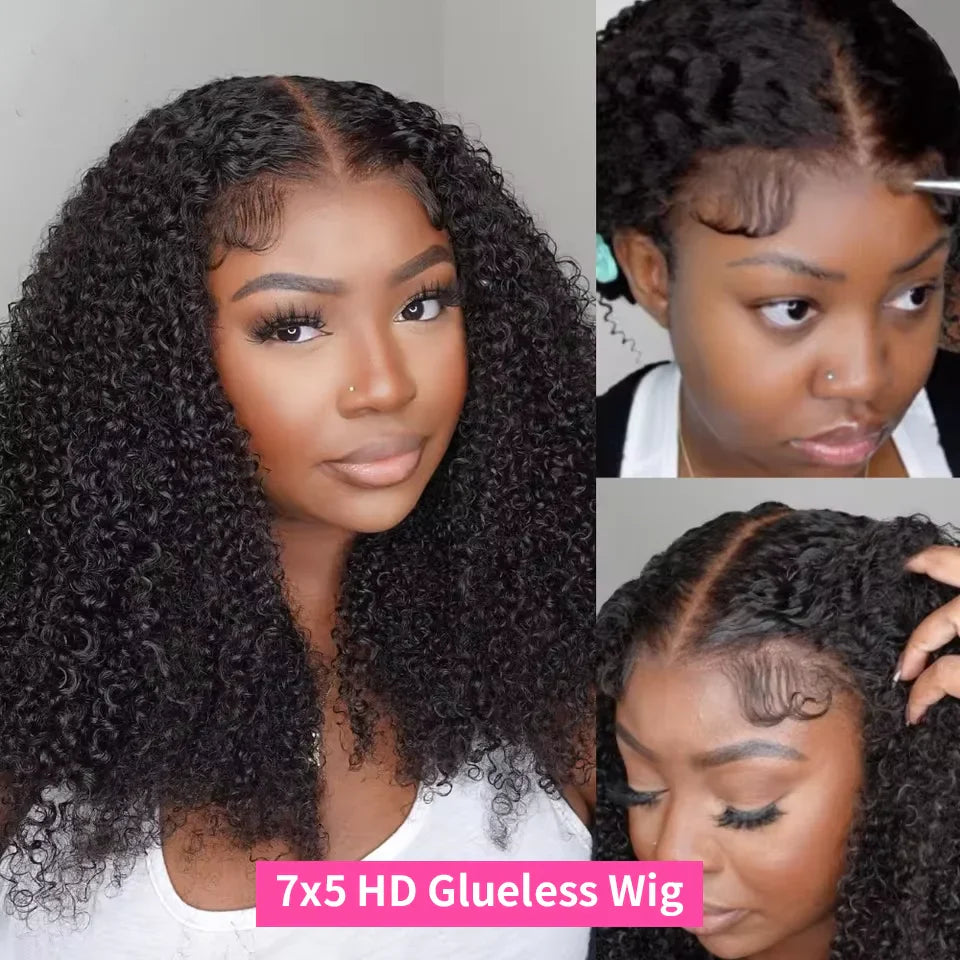 250% Kinky Curly Wigs Human Hair Afro Curly 13x6 HD Lace Frontal Wig Wear Go Glueless 5x5 Lace Front Human Hair Wigs on Sale LadyShow.Store