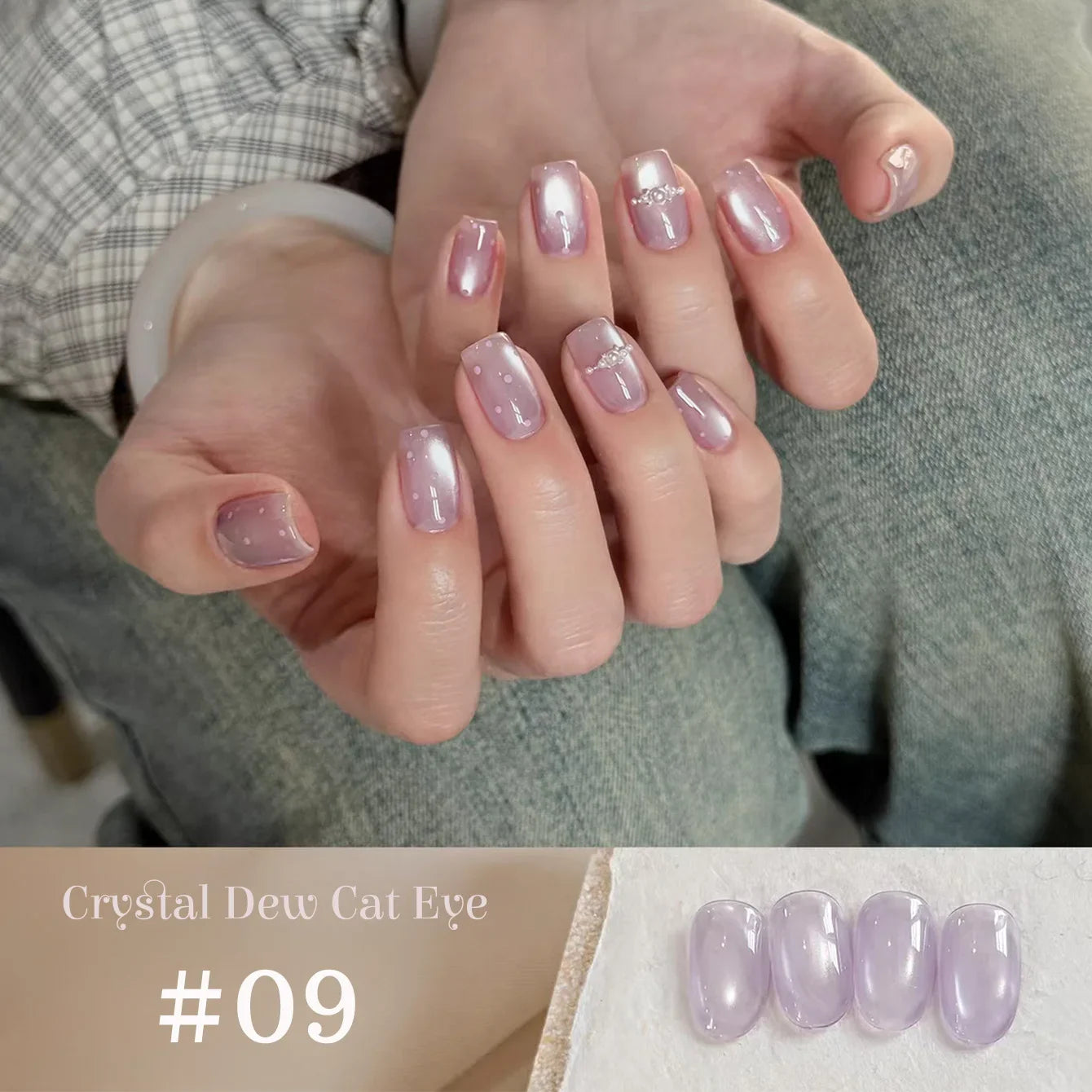 1-9pcs TC Flow Light White Cat Eye Gel Nail Polish Ultra Shine Soak Off UV Gel Mirror Glass Cat Magnet Gel Varnish Nail Supplies Tri Light Beauty