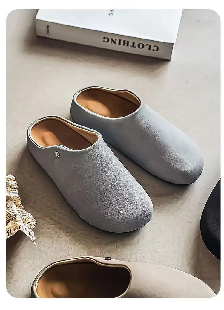 Unisex Closed Toe Mule Slippers Spring Autumn Slip On Soft Sole Casual Shoes for Outdoor Office Home Pi-Mart