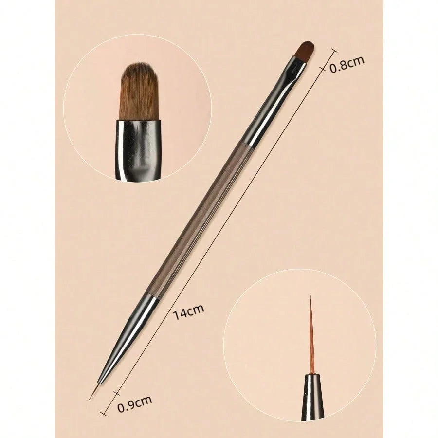 Acrylic Nail Brush Set Acrylic Powder Brush PolyExtension Gel Brush Nail Polish Carving Pen ForWomen Home Solon Diy Nail Art Brushes NailPen,Pinceau Ongle Gel Tri Light Beauty