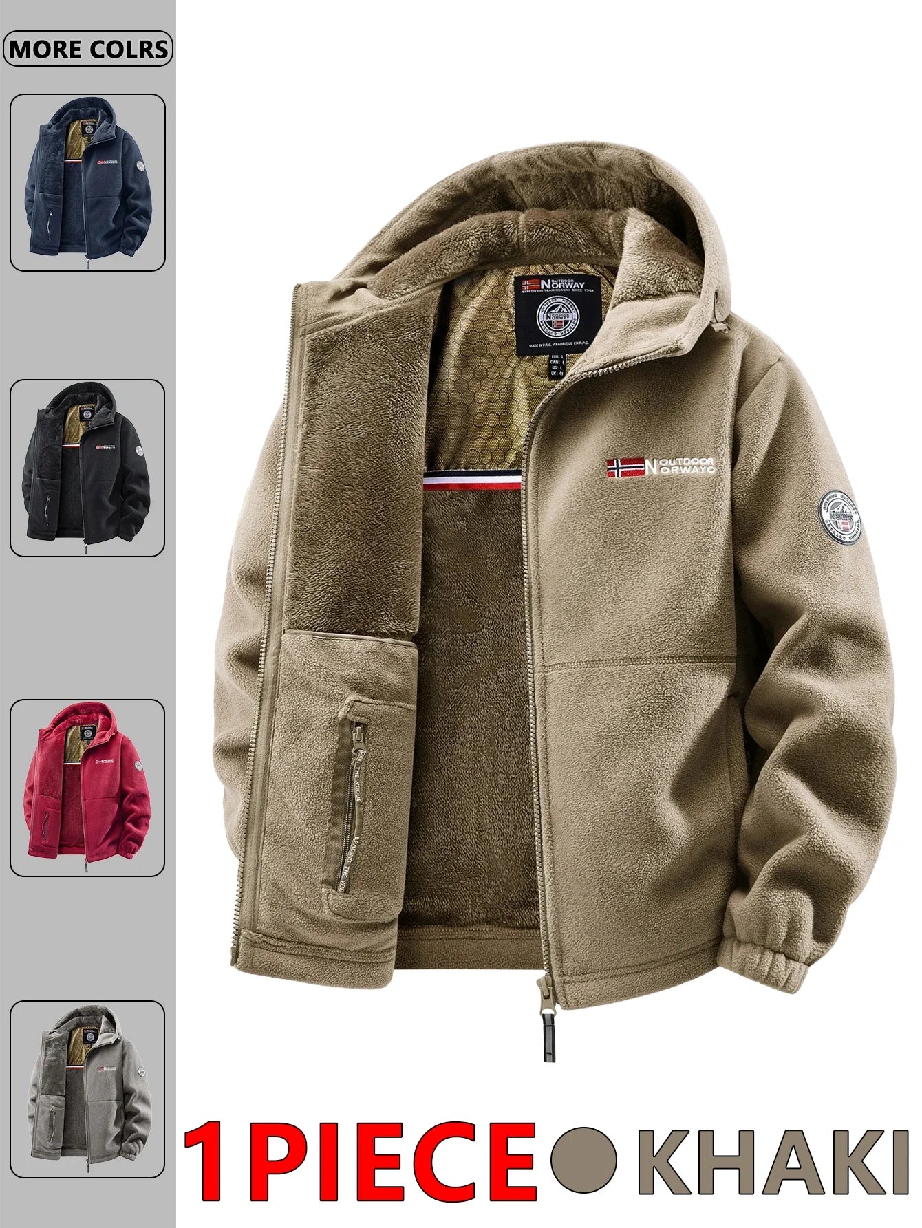Men's Autumn and Winter Outdoor Hooded Jacket, Suitable for Daily Wear at Home, for Travel, Parties, Commuting, Outdoor Fashion Versatile, Enhances Temperament, Streetwear, Travel Wear. LadyShow.Store