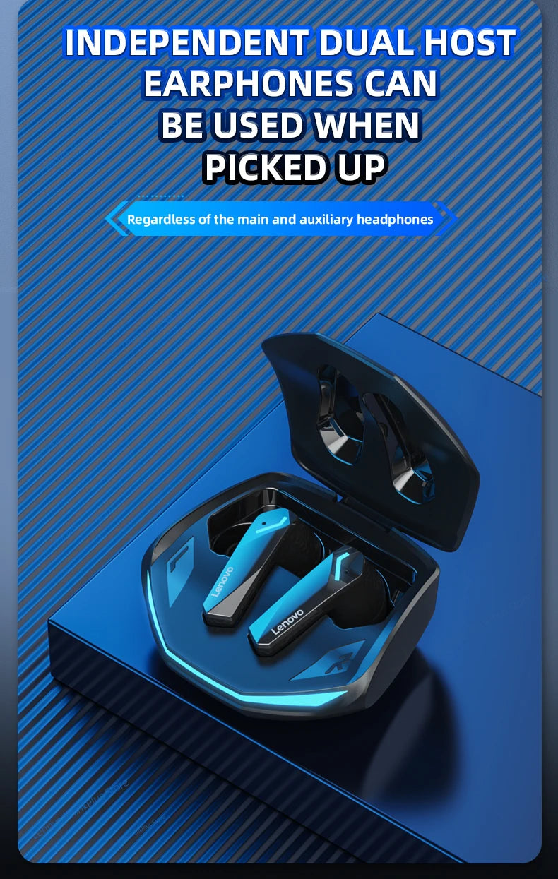 Choice Lenovo GM2 Pro Wireless Bluetooth Headset Gamer Earbuds Wireless Headphones Music Dual Mode Earbuds Music Sport Bluetooth Pi-Mart