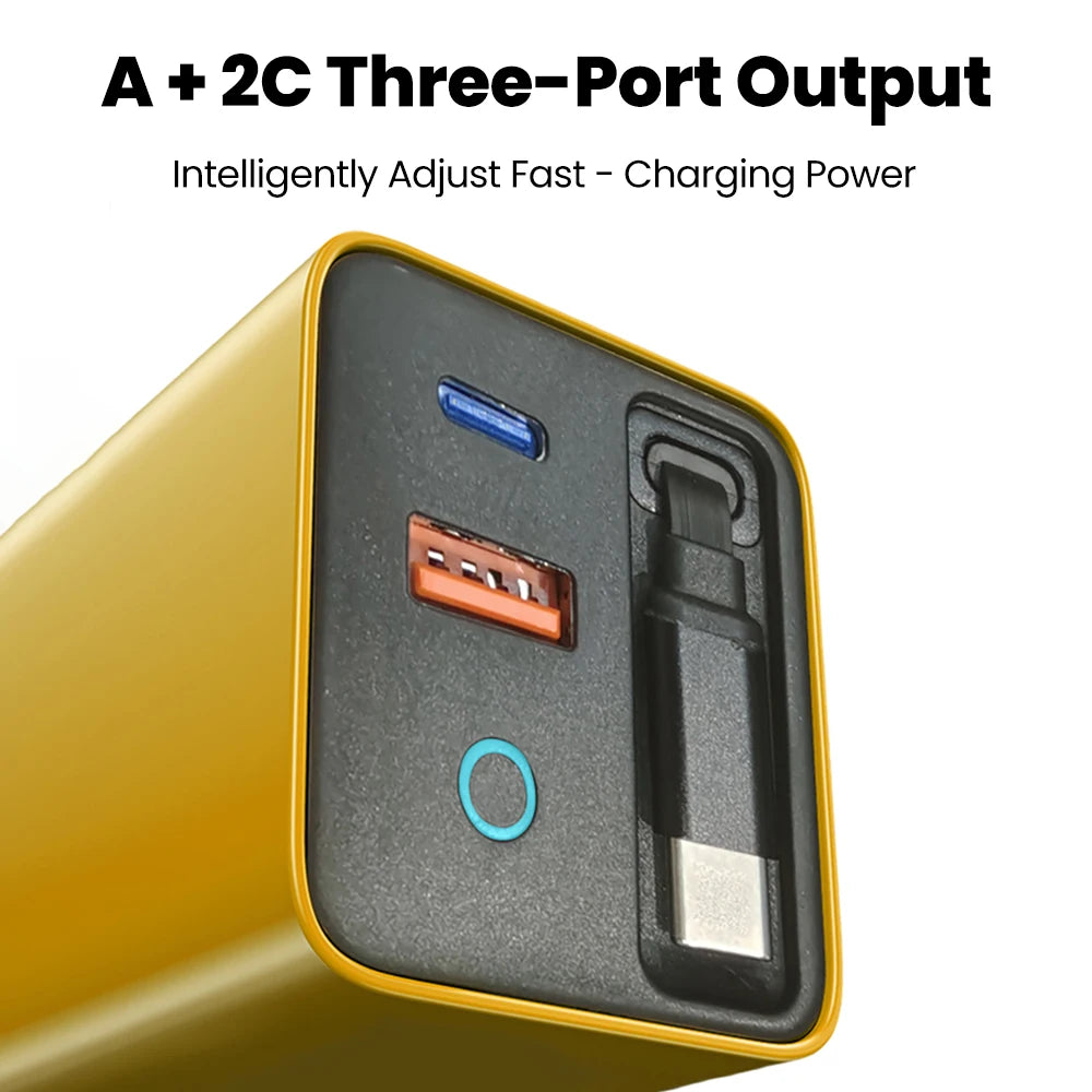 Elough 80W Gallium Nitride Charger Scalable Data Cable for Iphone Huawei A+C Full Protocol Multi Port Charging Head Pi-Mart