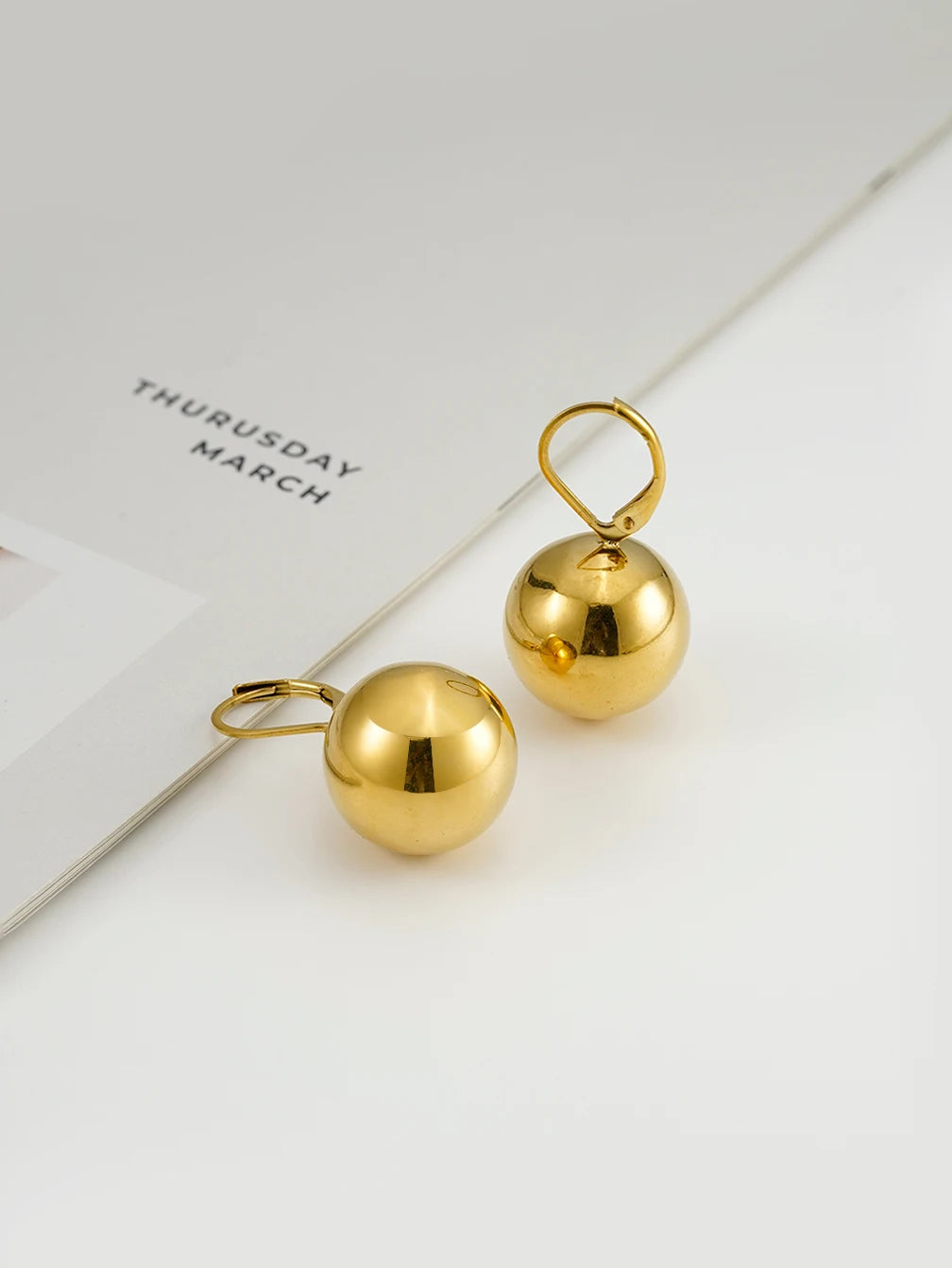 ENFASHION Aretes De Mujer Grossy Hollow Steel Ball Earrings For Women's Stainless steel 18K Plated Gold Fashion Jewelry E251838 Pi-Mart
