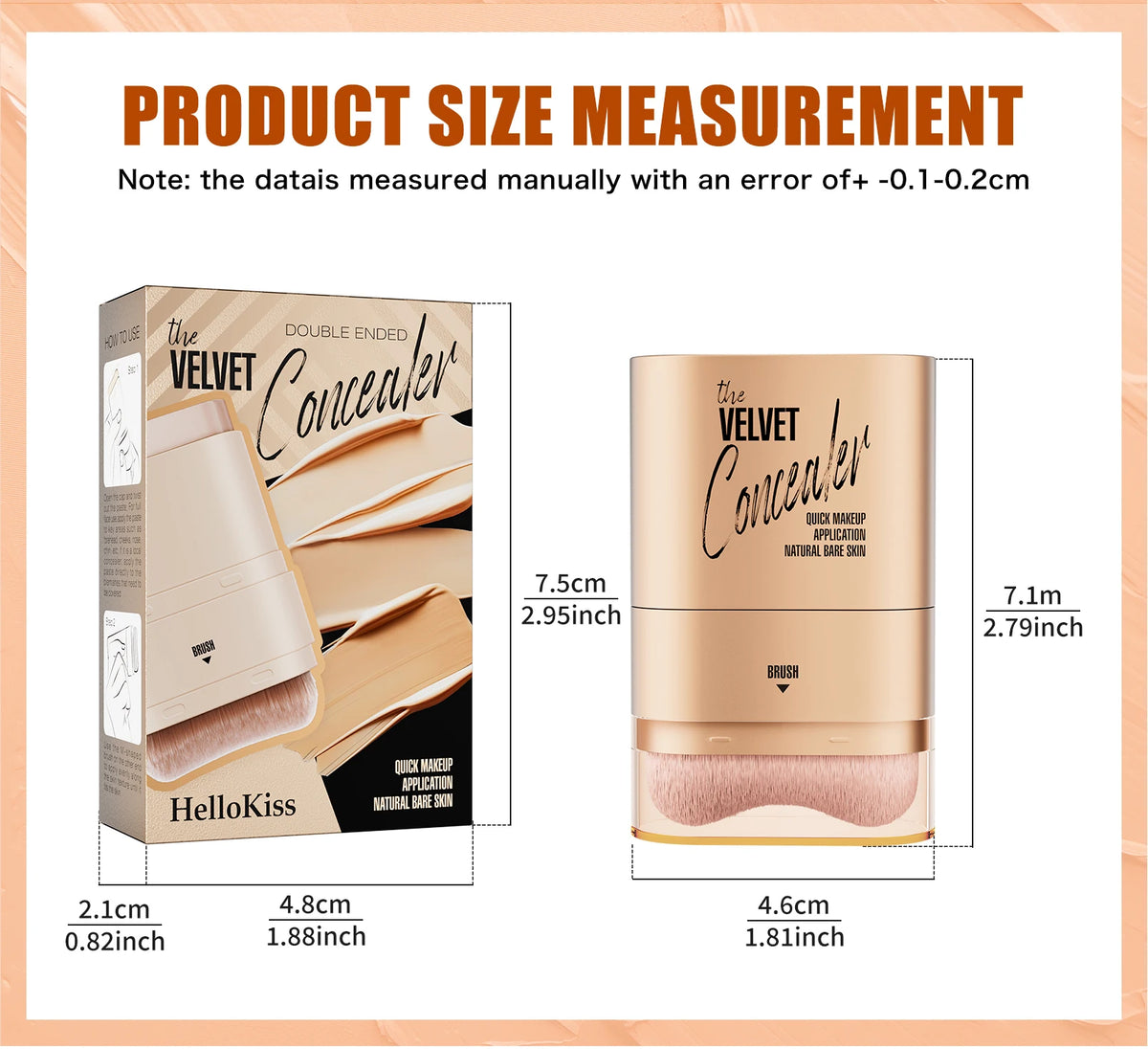 Face Foundation Contour Stick Long-wear Lightweight Brighten Stick Face Concealer Blemish Contouring Beauty Makeup Pi-Mart