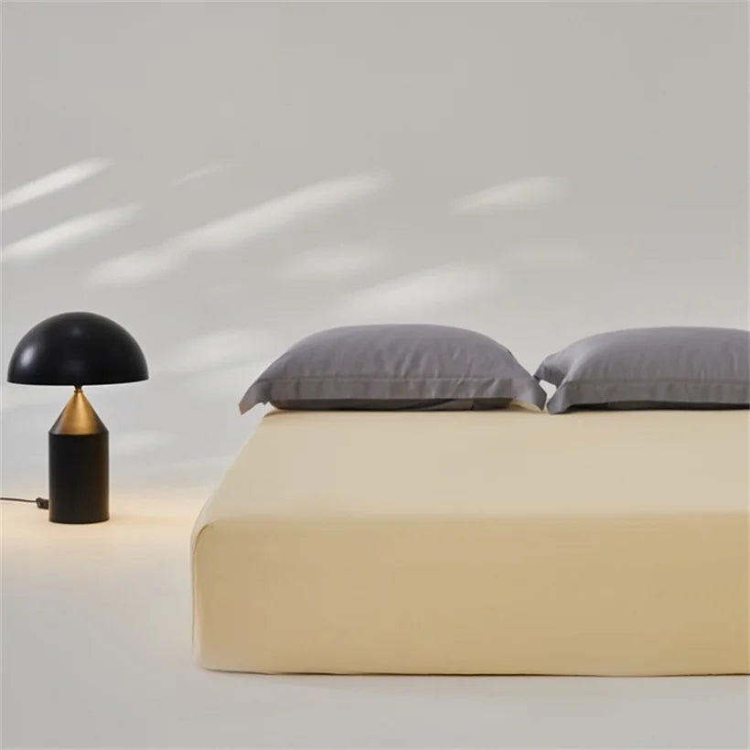 3pcs Set 100% Mulberry Silk Bed Sheet Set with 1pc Fitted Sheet and 2pcs Pillowcase Mattress Cover for Double King Queen Size LadyShow.Store
