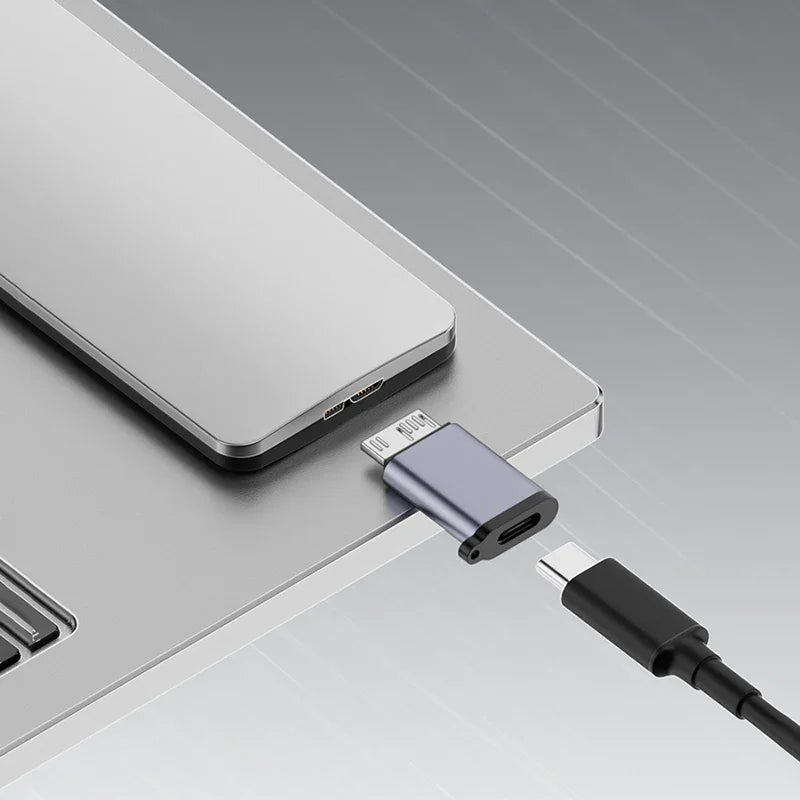 Micro B USB C 3.0 Male to Type C Female Adapter Type-C USB3.0 Micro B Connector for External Hard Drive Disk HDD Cable Adapter Pi-Mart