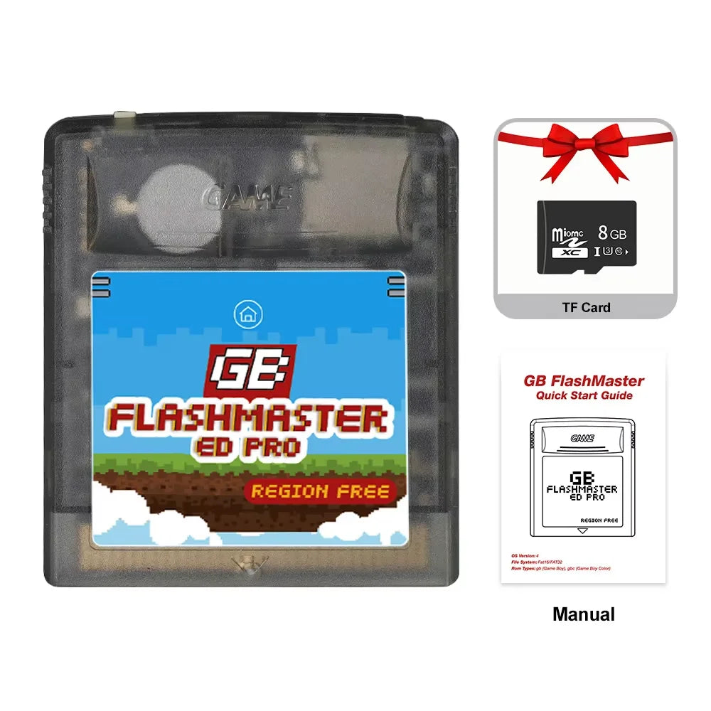 2500 in 1 OS V4 GB Pro Flashmaster Cartridge Game Card For Gameboy/Gameboy Color/GBA SP Game Consoles With 8GB TF Card Pi-Mart