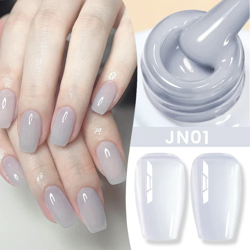 BORN PRETTY 10ml Jelly Nude Gel Nail Polish 50 Colors Semi Transparent Nail Art Nail Supplies Soak off UV LED Nails Gel Varnish Tri Light Beauty