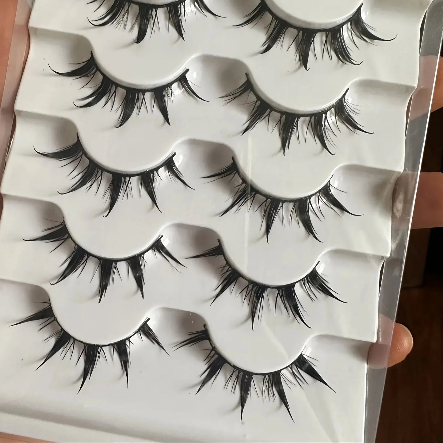Anime-Inspired False Eyelashes 5 Pairs Comic Eye Cos Faux Lashes Demon Style Volumizing Lengthening Pi-Mart