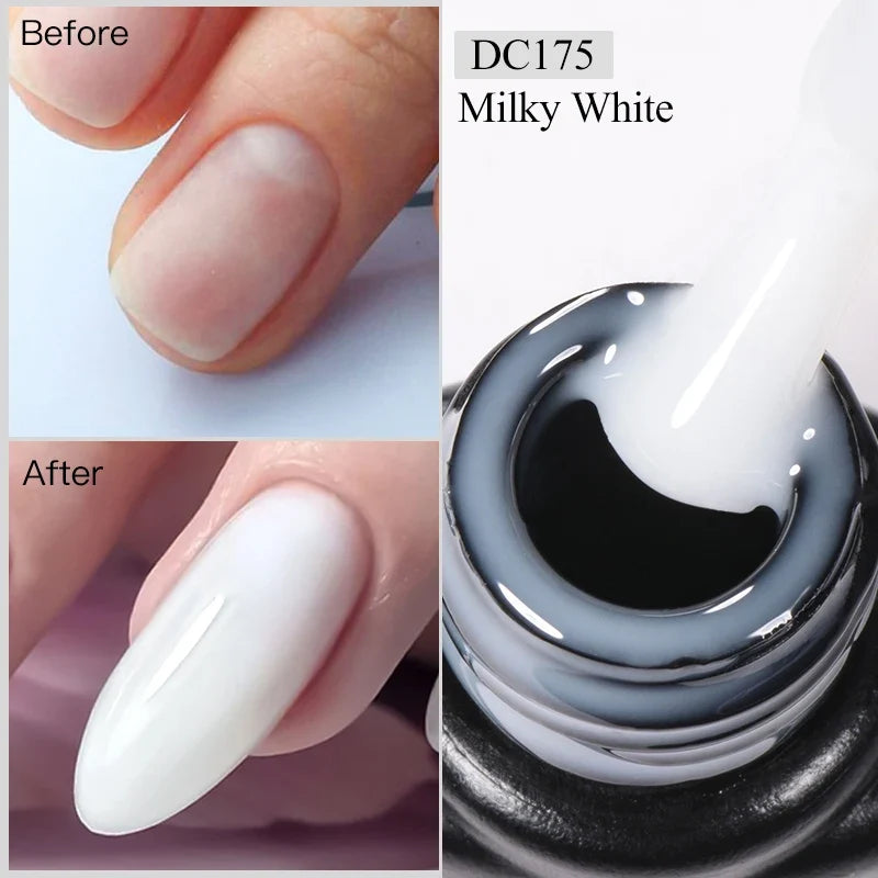Mtssii 7ml Milky White Quick Extension Gel Nail Polish Nude Construct Hard Gel Semi Permanent Acrylic Extension Nail Art Varnish Tri Light Beauty