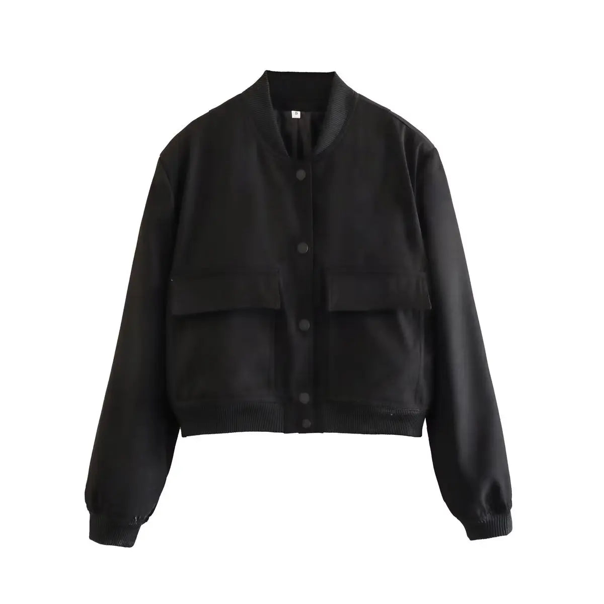 Willshela Women Fashion Solid Bomber Jackets Coat With Pockets V-Neck Single Breasted Long Sleeves Female Chic Lady Outfits LadyShow.Store