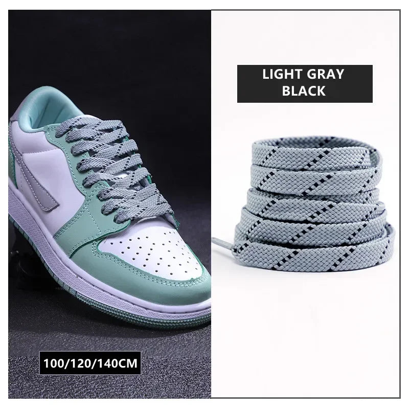 Classic Shoelaces for Sneakers Flat Mixed-colors Shoe laces AF1/AJ Shoelace Elastic Laces Shoes 100/120/140CM Strings 1Pair Pi-Mart