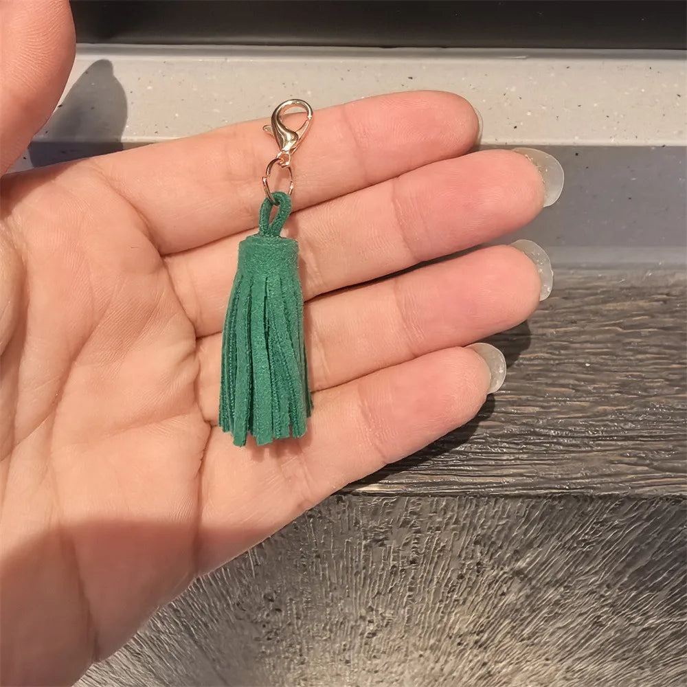 1Pcs Autumn Winter Maillard Tassel Pendant Shoe Charms Leather Flower Shoelace Buckle Sports Shoe Decoration Accessory Buckle Pi-Mart