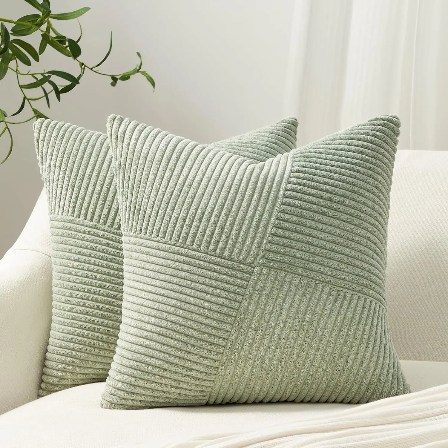 2025 New Spring Decorative Throw Pillow Covers Corduroy Boho Windmill Textured Cushion Cover 45x45CM Pillowcases Home Decor Pi-Mart