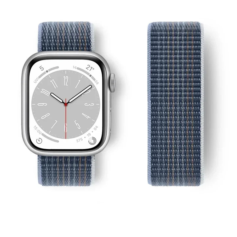 Nylon Sport loop Strap For Apple Watch Band 44mm 42/40mm 45mm  38/41mm pride Bracelet iwatch Ultra2 49mm Series 9 8 se 7 6 5 4 3 LadyShow.Store