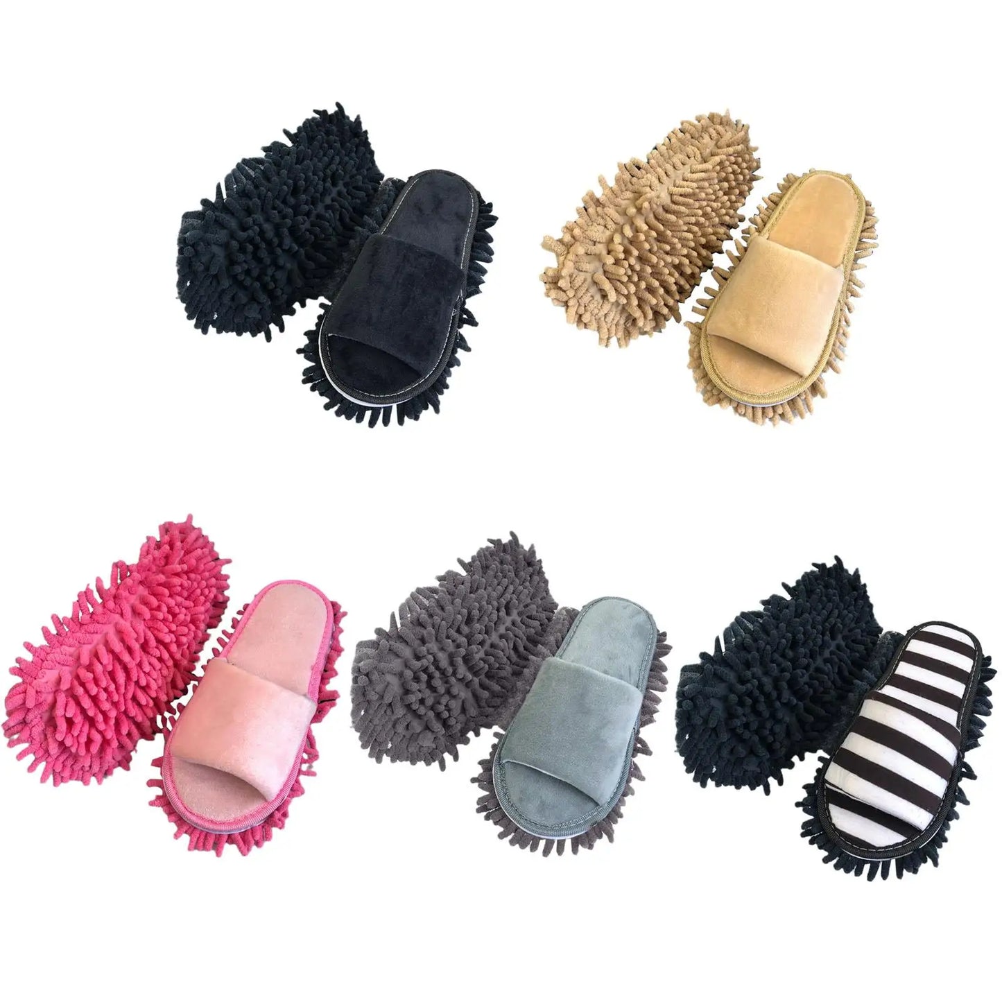 Lazy Mop Slippers Floor Dust Cleaning Slippers Shoes Clean Slippers Wipe The Floor Open-toed Lazy Wiping Slippers Mopping Shoes LadyShow.Store