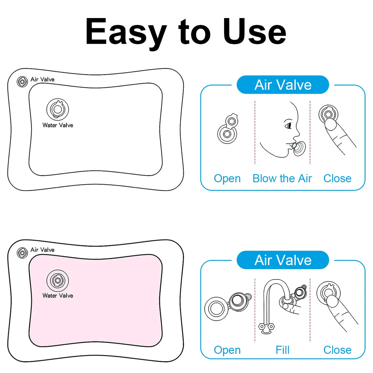 1PC Pet Water Play Mat Interactive Cat Toy Inflatable Sensory Splash Mat for Cats Dogs Indoor Enrichment Exercise Training Toy Pi-Mart