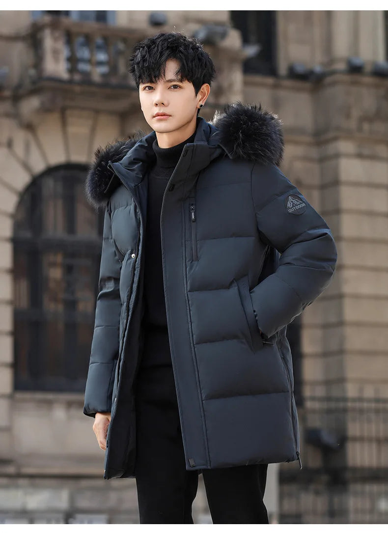 High Brand White Goose Down Jacket Coat Parka Men's Clothing Winter Padded Puffer Jackets Luxury Hooded Padding Outerwear HWY309 Pi-Mart