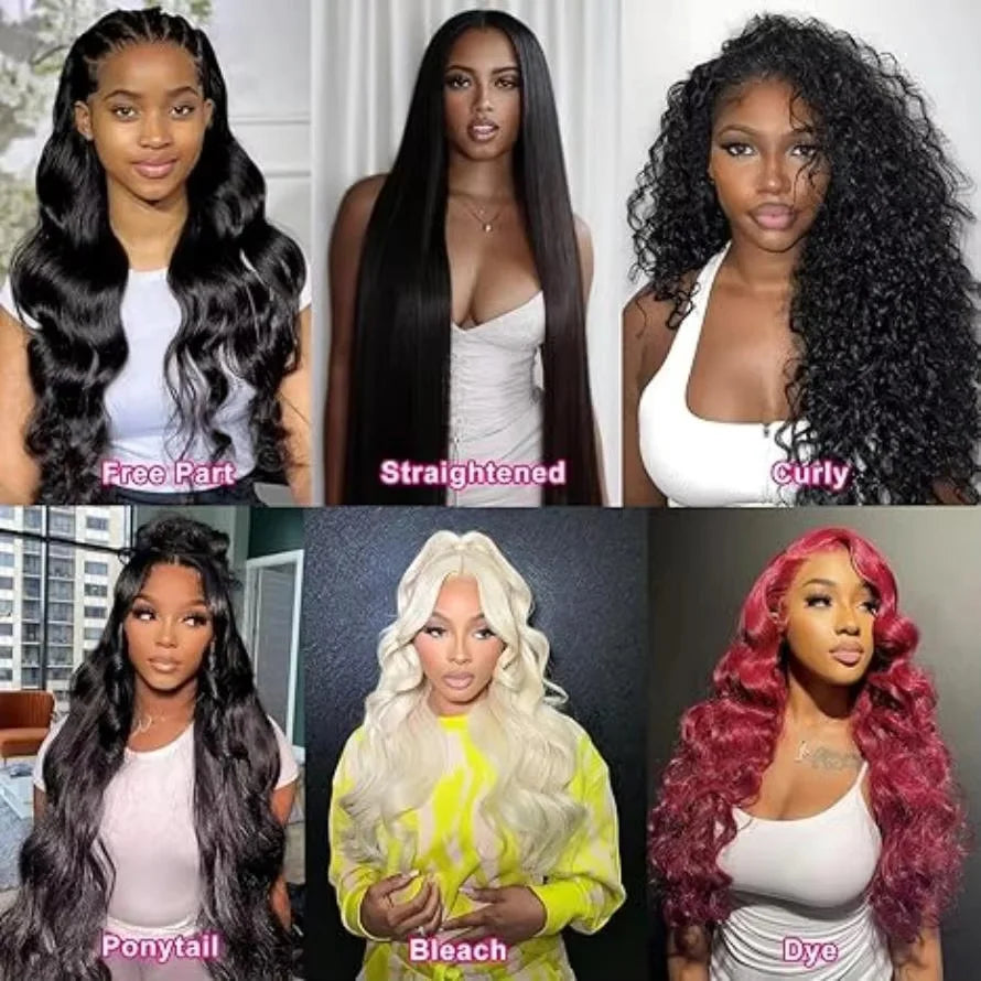 Body Wave Human Hair Wigs 30 40 Inch Body Wave Lace Front Wig PrePlucked With Baby Hair 13x4 13x6 Hd Lace Frontal Wigs For Women LadyShow.Store