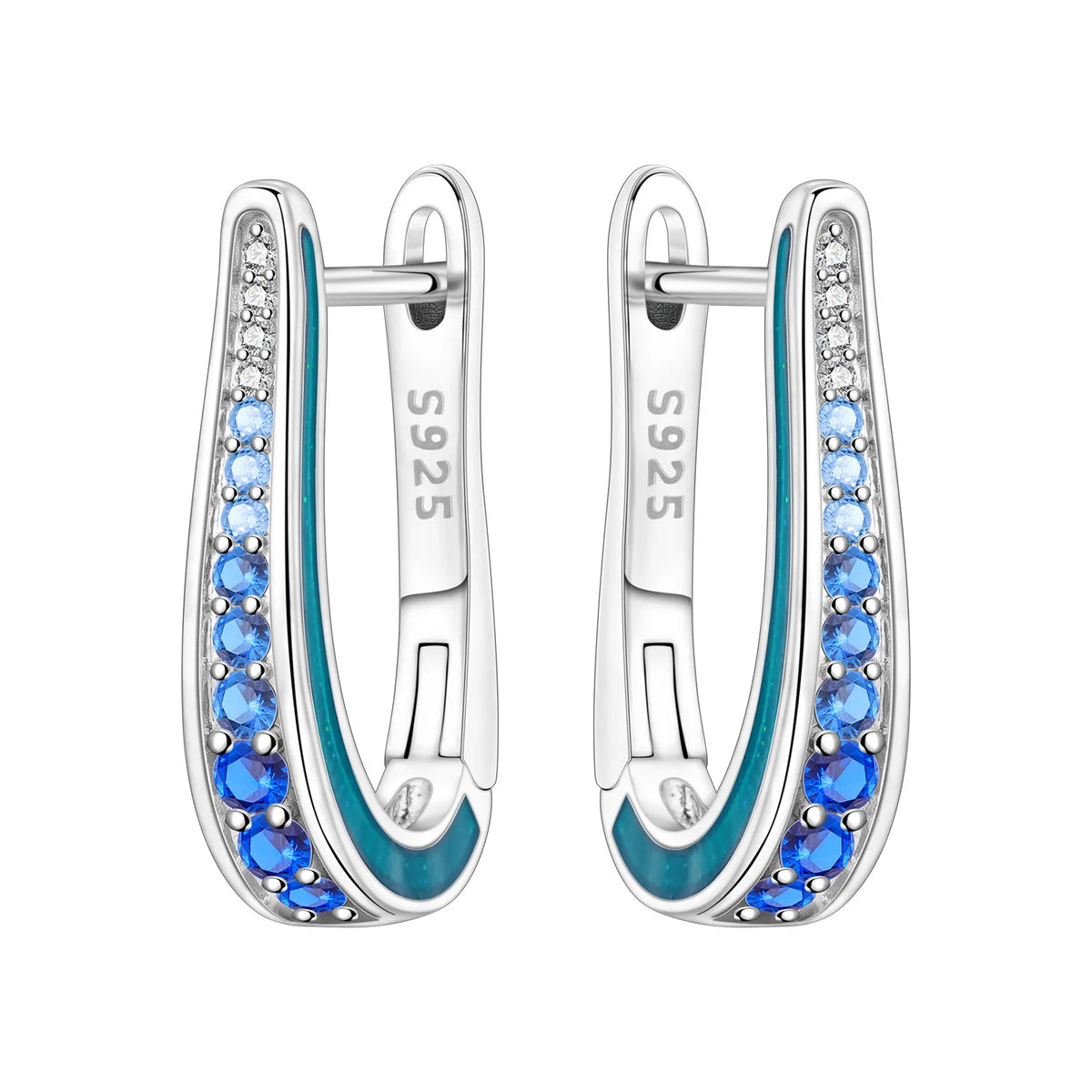 PANPOKI S925 Sterling Silver Purple Zircon Series Earrings Hoop Earrings For Women Jewelry Original Party Trendy Gifts Pi-Mart