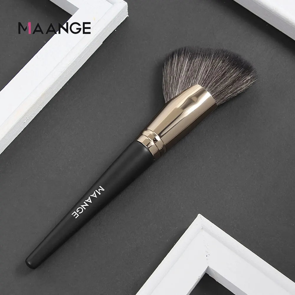 MAANGE Dense Blush Bronzer Brush Angled Makeup Brush Premium Brush Perfect For Face Contouring Highlighting For Creams Powders Tri Light Beauty