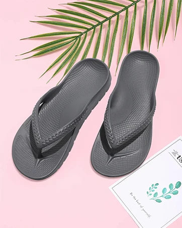 CRACOMIN New Women's Flip Flops Orthopedic Slippers With Arch Support Unisex House Sandals Summer Outdoor Non-slip Beach Slides Pi-Mart
