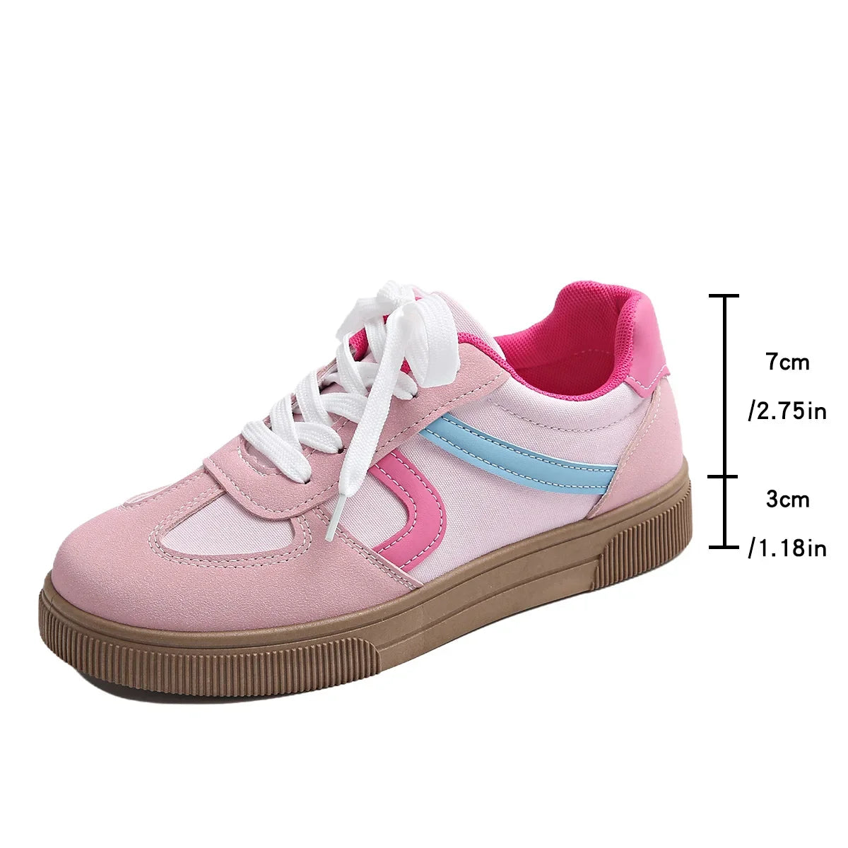 Women's Flat Bottom Sports Shoes Hot Sale Mixed Colors Spring Autumn New Style Sneakers Casual Leisure Student Flats Rubber Sole Pi-Mart