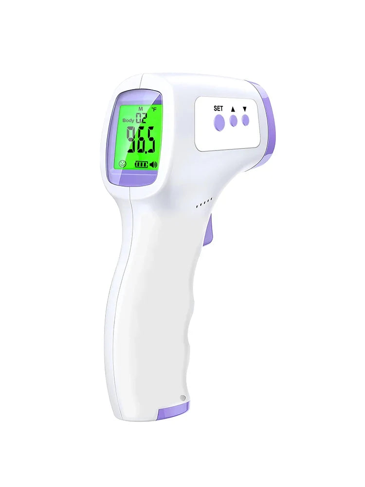 Digital Infrared Thermometer Forehead Body Non-Contact Fever Thermometers Or Medical Portable Finger Pulse Oximeter Blood Oxygen LadyShow.Store