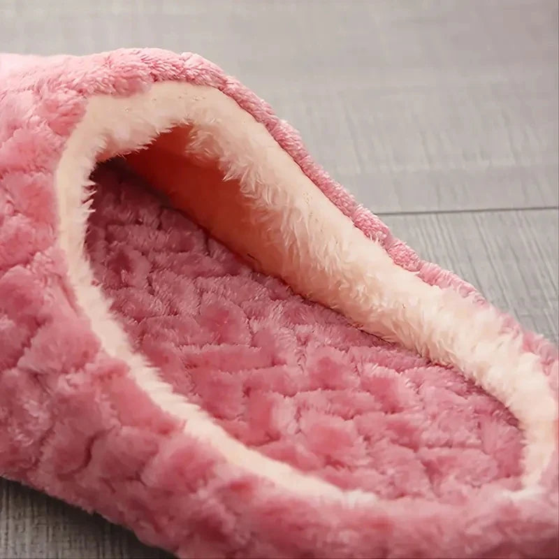 Unisex Fluffy Home Slippers Soft Lightweight Anti Slip Comfortable Indoor Slides for Autumn Winter LadyShow.Store