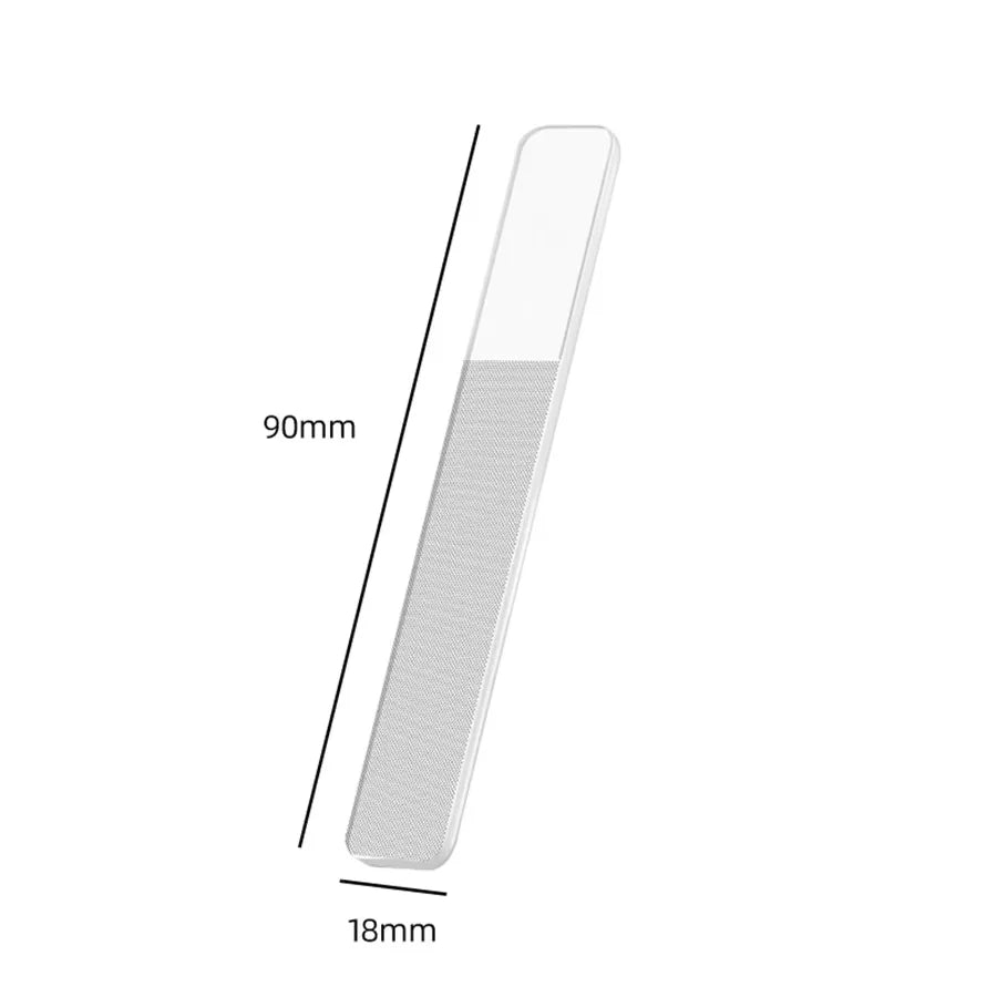 8PCS Portable Nano Glass Nail File, Crystal Glass Nail Polish Nail Care Tool Kit Tri Light Beauty