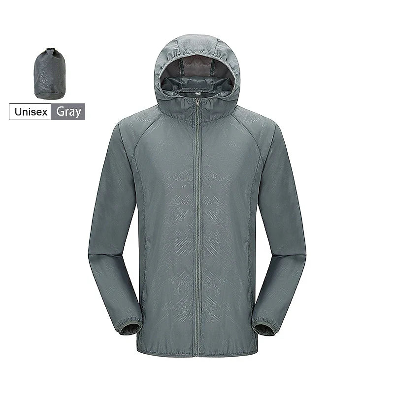 JNLN Men Women Hiking Jacket Unisex Waterproof Quick Dry Camping Windbreaker Outdoor Trekking Climbing Rain Coat Anti UV Clothes LadyShow.Store