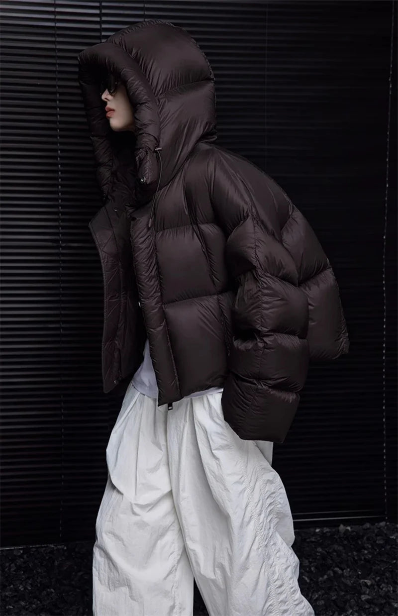 2026 Hot Sale Winter Parka Women Hooded Cotton Puffer Bread Jacket Zip Up Korean Casual Solid Thick Warm Outwears куртка женская LadyShow.Store