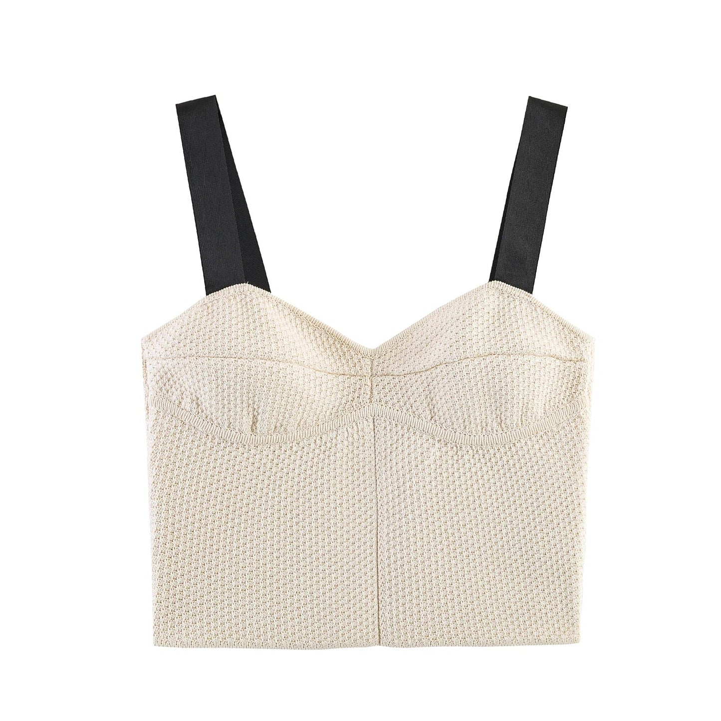 Summer minimalist style V-neck slim fit structured knit short sleeved knitted jacket with suspender short top and half skirt LadyShow.Store