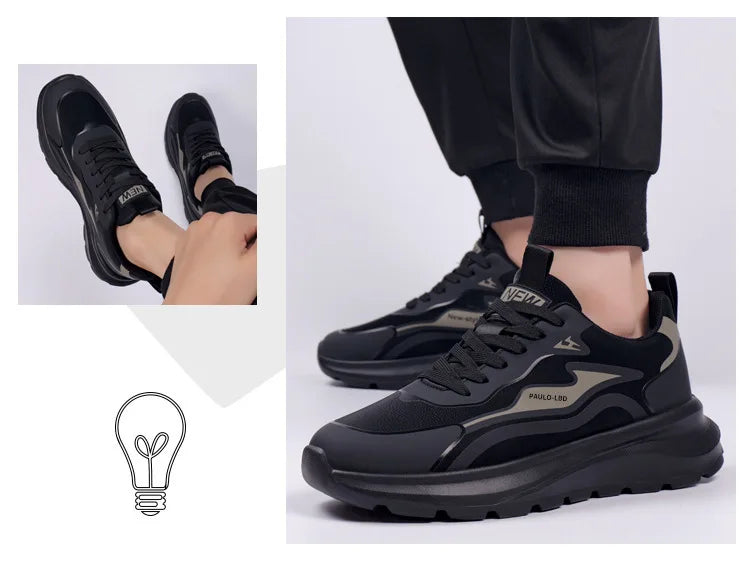 Men's Shoes 2026 New Trendy Soft Soled Casual Shoes for Spring and Summer, Breathable and Comfortable Running Sports Shoes Pi-Mart