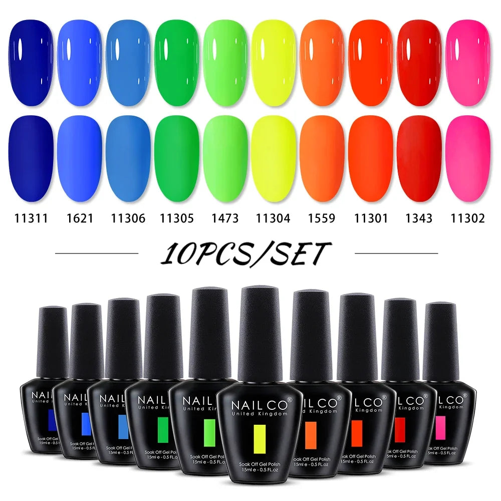 NAILCO 15ml Brown Nails Art Red Color Gel Nail Polish Semi-permanent UV Gel Polish Coffee Manicure Chocolate Hybrid Nail Varnish Tri Light Beauty
