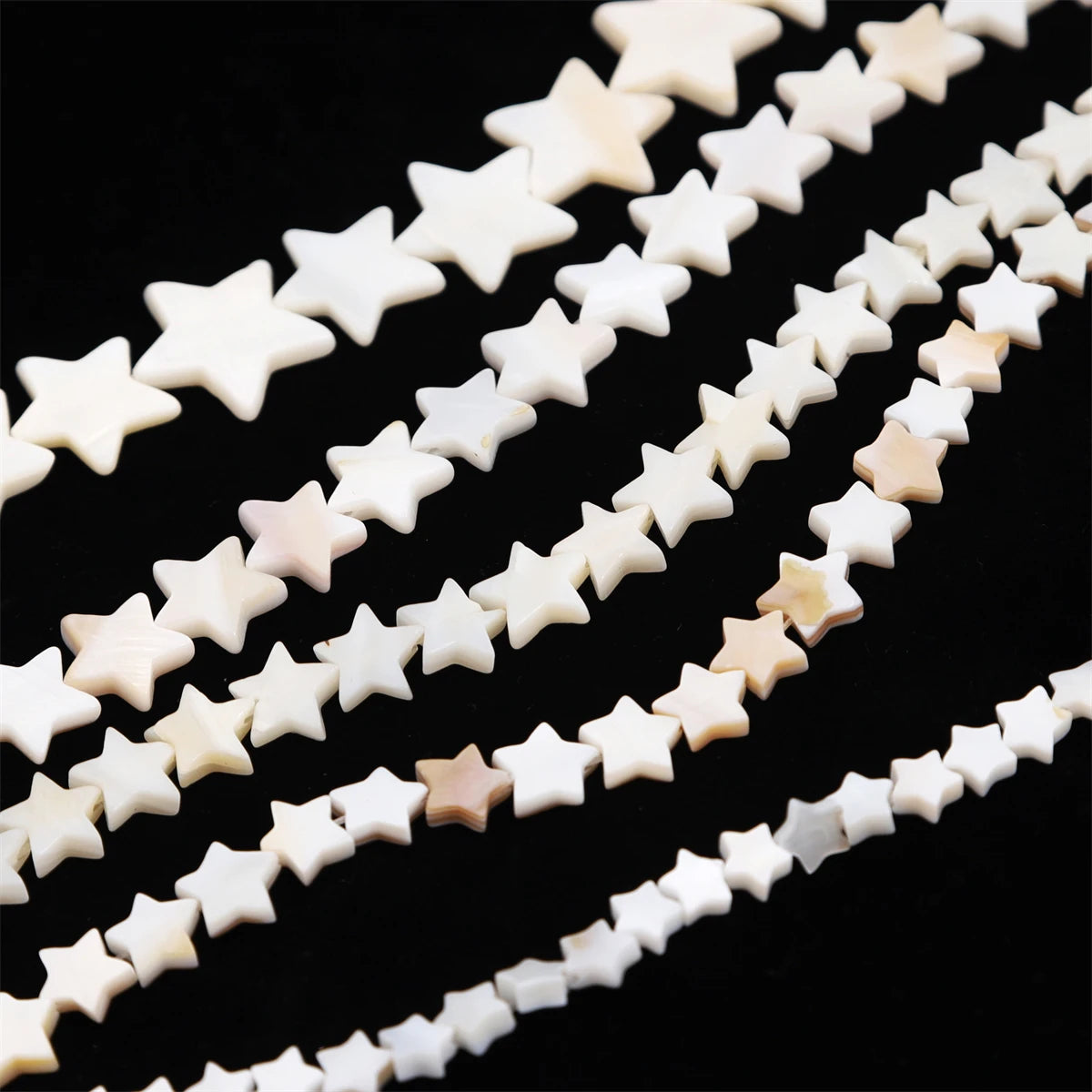 Natural Shell Beads Mother of Pearl Love Star Oval Round Flat Loose Spacer Beads for Jewelry Making DIY Charm Bracelet Necklace Pi-Mart