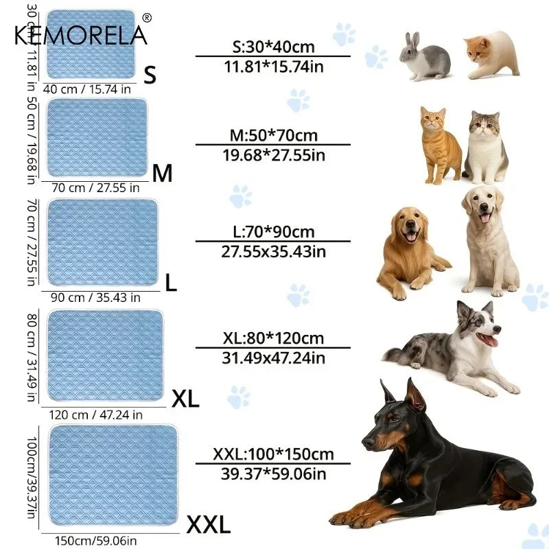 1PCS New Upgraded Ice Cooling Experience Summer Pet Cooling Mat Washable and Breathable Pet Cooling Pad All Season For Dogs Pet Pi-Mart