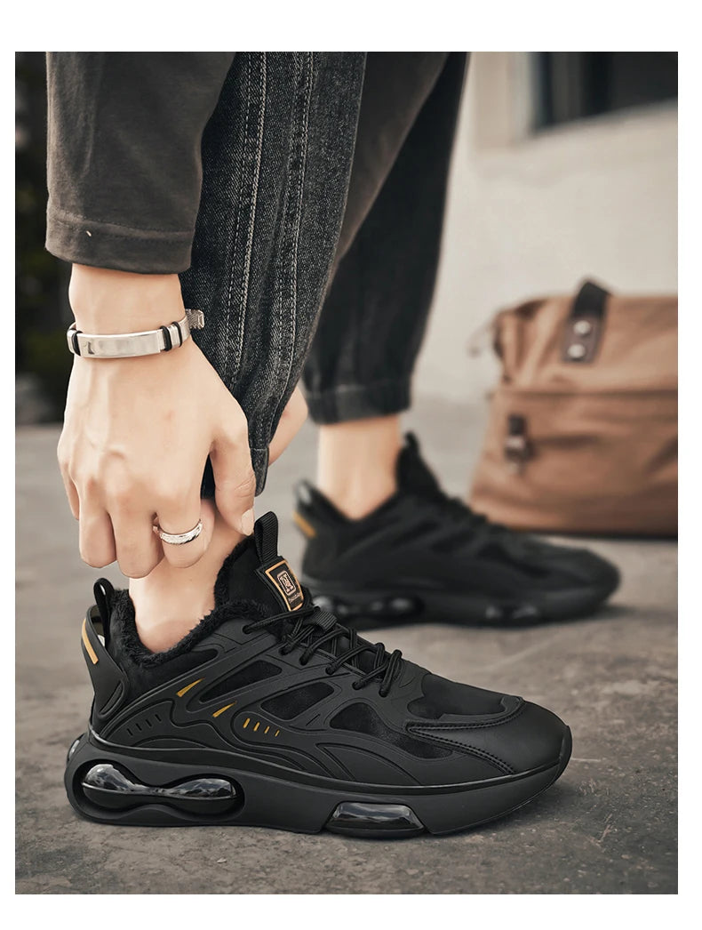 Couples casual sports shoes autumn winter warm plush cotton shoes Men Women fashion outdoor soft sole light racing running shoes Pi-Mart