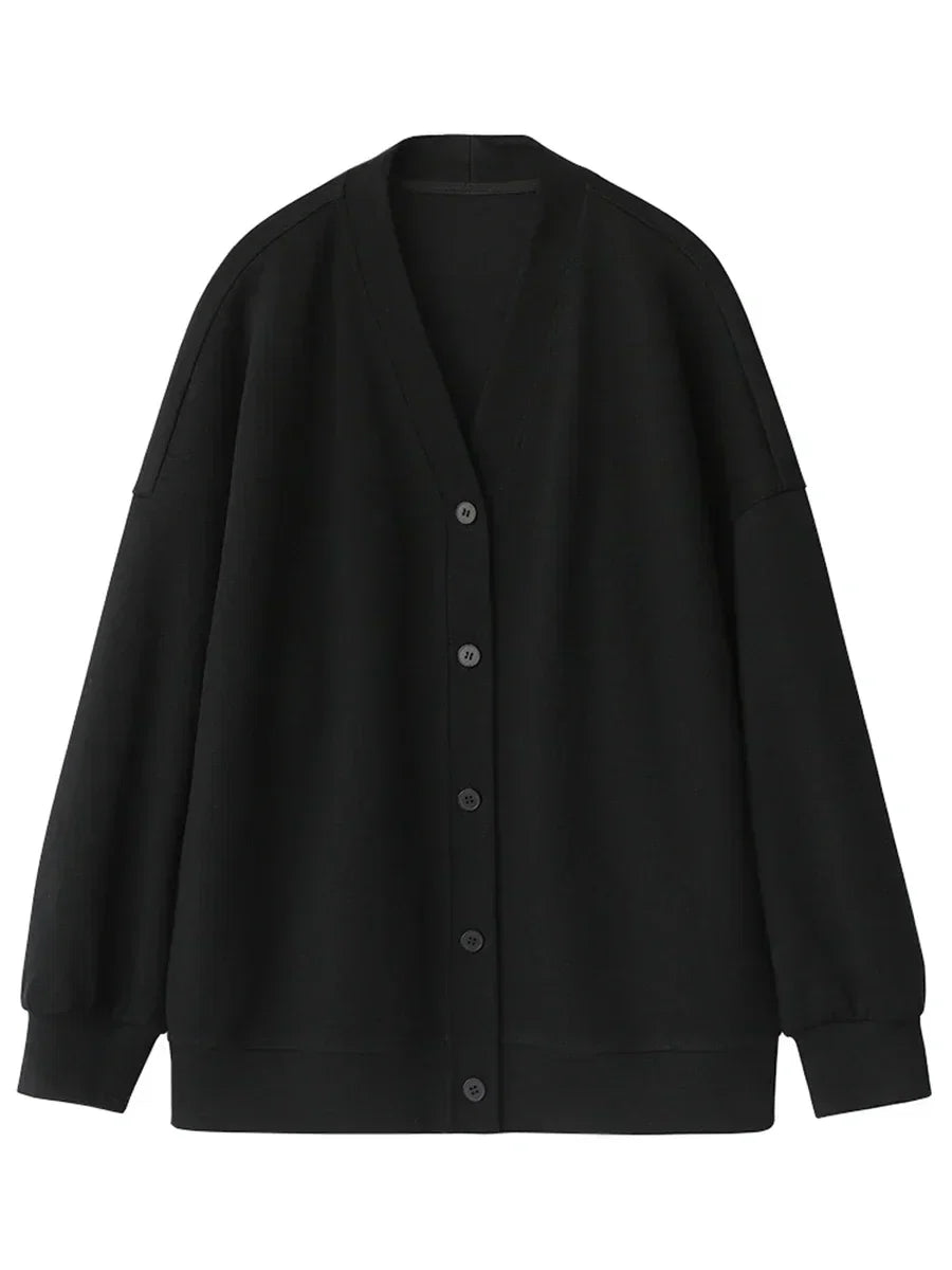 CHIC VEN Korean Women's Sweatshirts Solid Plush Thick Warm Loose Casual Female Tops Office Lady Coats Jacket Autumn Winter 2023 LadyShow.Store