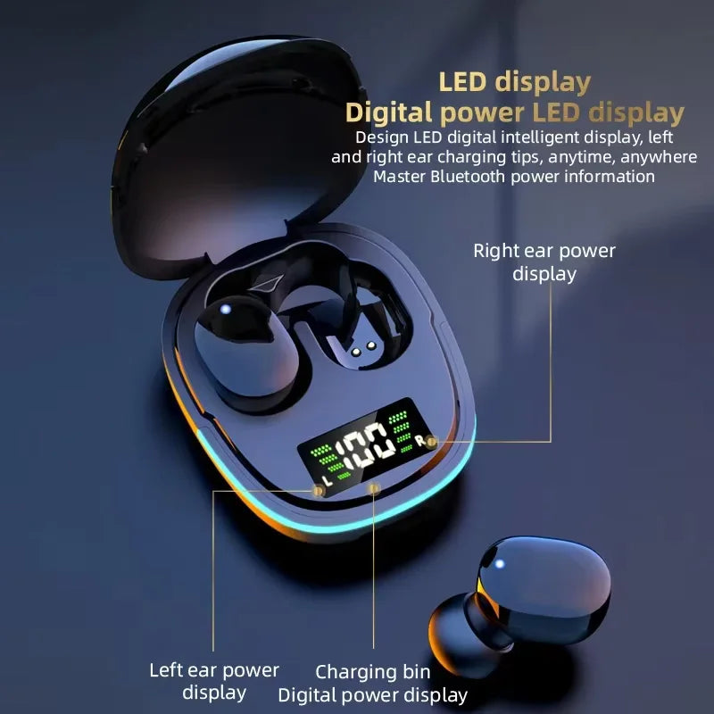 G9S Bluetooth 5.1 In Ear Wireless Earbuds LED Power Display Low Latency Gaming HiFi Stereo Sports Headphones Pi-Mart