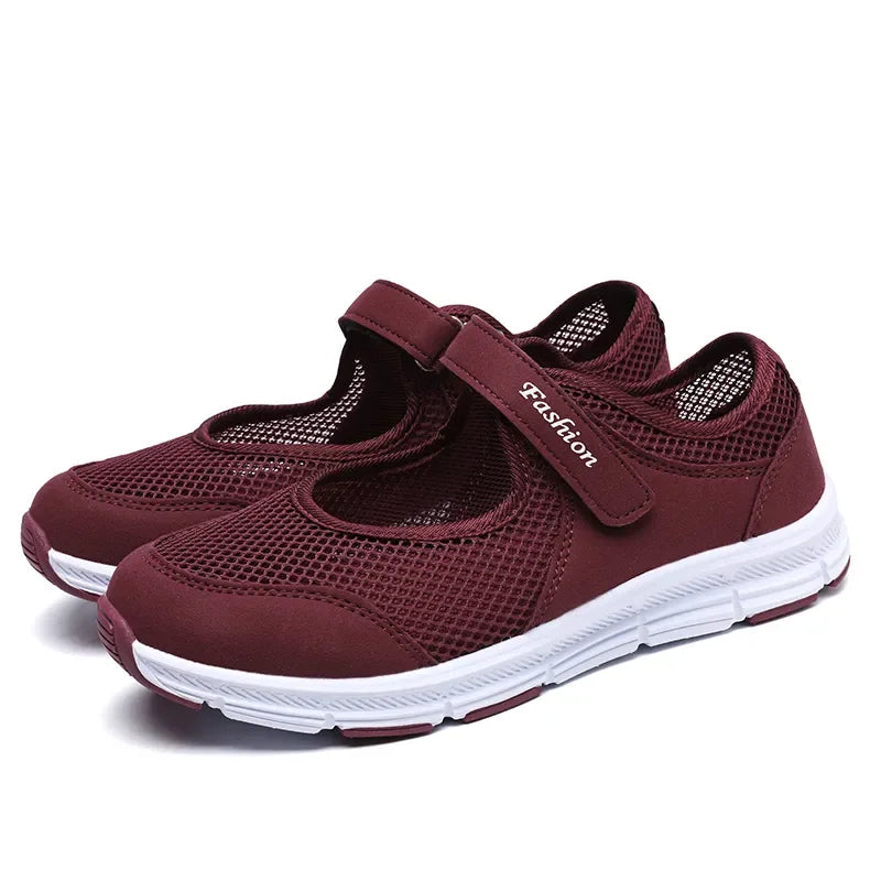 Women Shoes Breathable Vulcanized Shoes White ZapaWomen Sneakers Fashion Breathable Mesh Casual Walking Shoes Women Work Shoes LadyShow.Store
