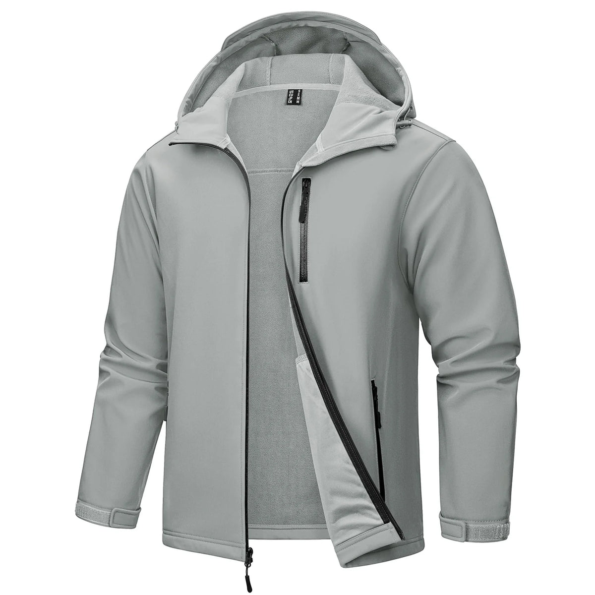 TACVASEN Hooded Softshell Jacket Mens Waterproof Rain Jacket Fleece Lined Work Jacket Outdoor Trekking Hiking Windbreaker Male Pi-Mart
