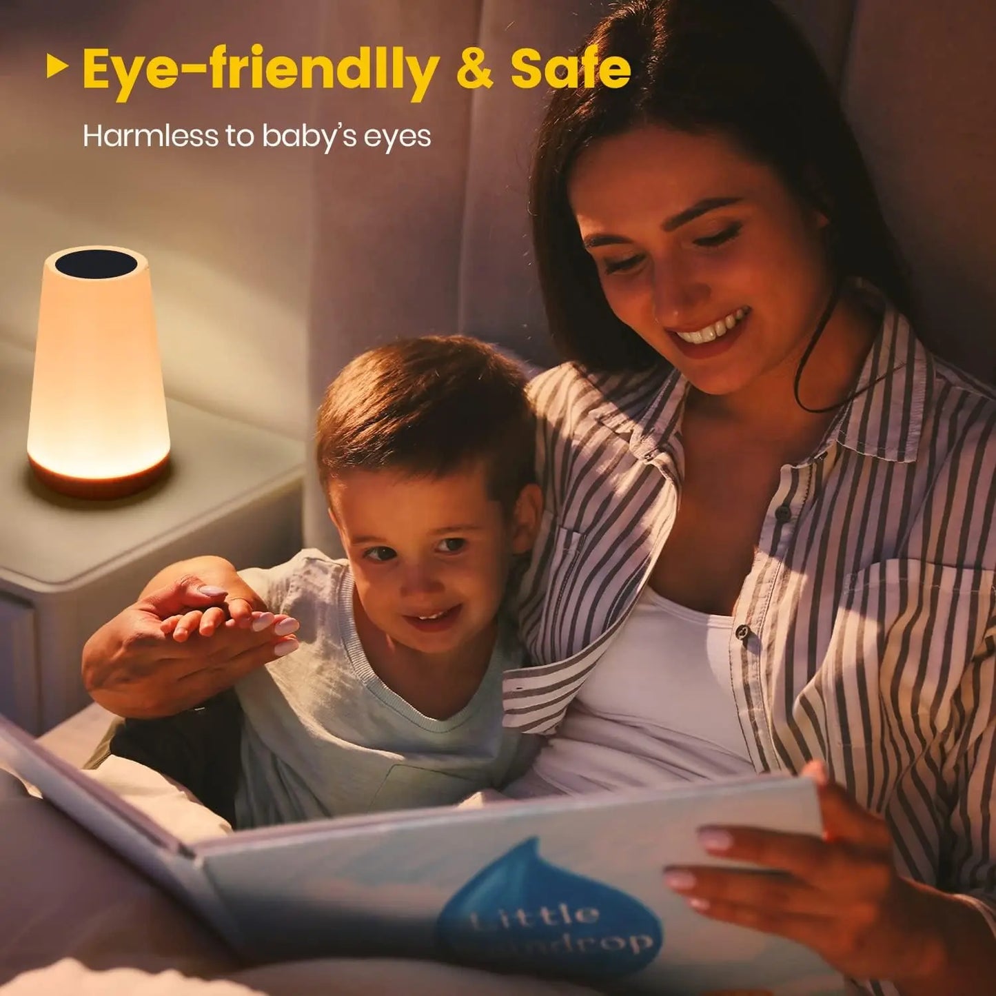 13 Color Changing Night Light Remote Control Touch USB Rechargeable RGB Night Lamp Dimmable Lamp Portable Table Bedside Lamp LadyShow.Store