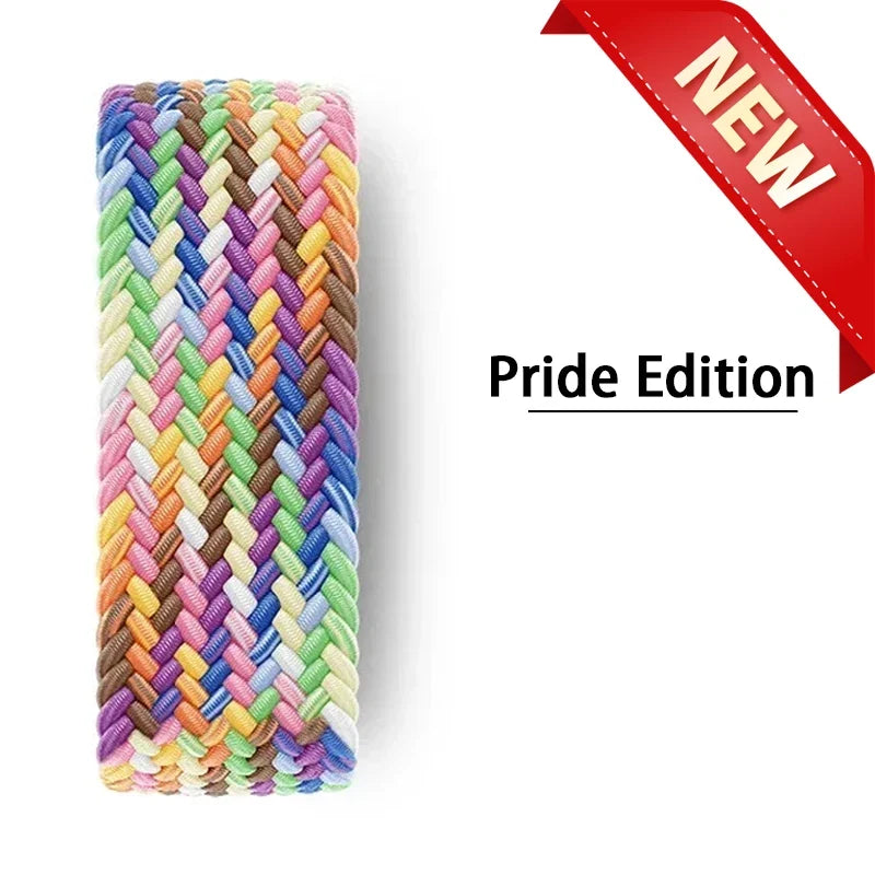 Braided Solo Loop For Apple watch Band 46mm 44mm 45mm 42mm 40mm 41mm Bracelet correa iwatch Series Ultra 2 11 10 9 SE 8 7 Strap LadyShow.Store