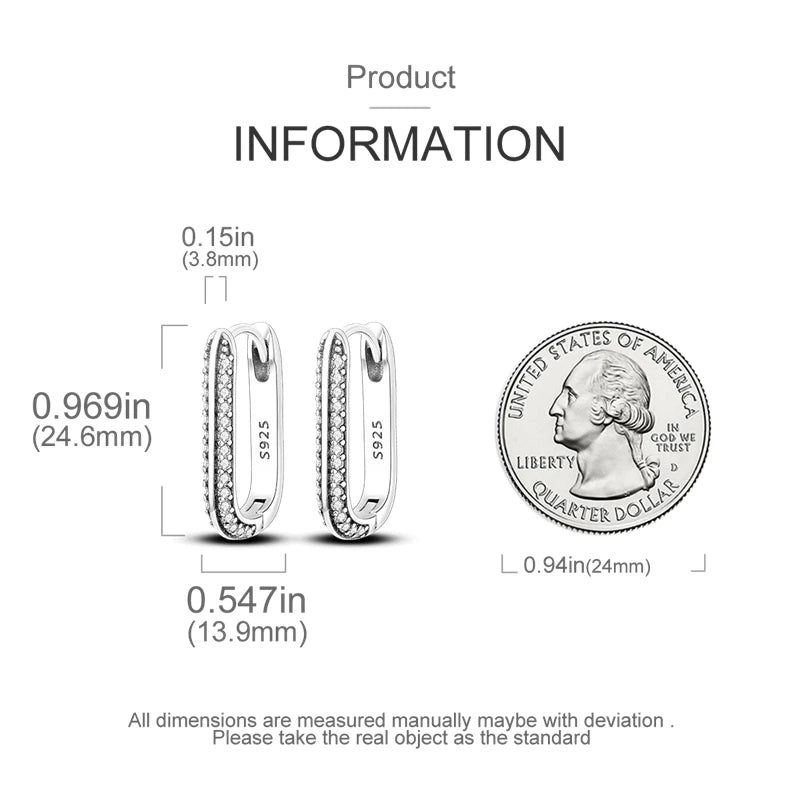 Genuine 925 Sterling Silver Love Feather Earrings Fit Original Charms Hoop For Women Girls Stud Earring Fine Jewelry Gifts Pi-Mart