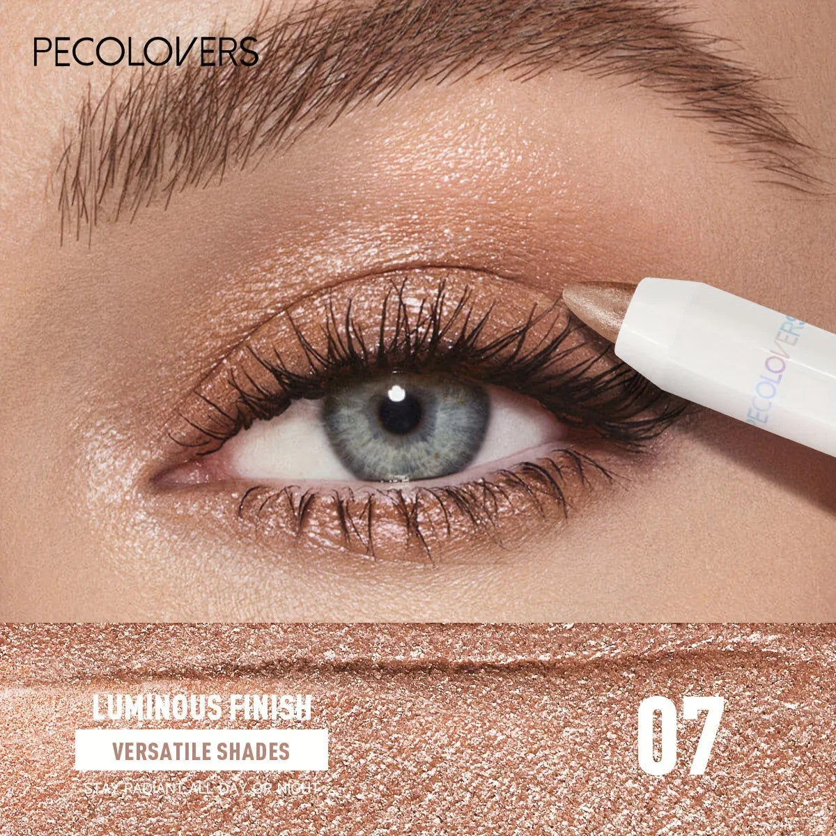1PC Waterproof Eyeshadow Sticks Long Lasting High Pigmented Shimmer Glitter And Matte Neutral Brown Eyeshadow Pencil Crayon LadyShow.Store
